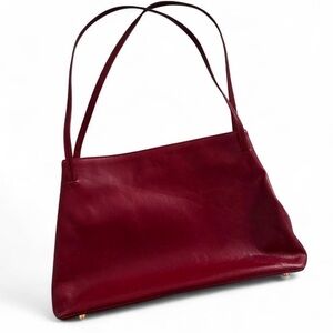 Monsac Original Red Leather Shoulder Bag